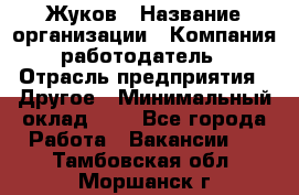 Жуков › Название организации ­ Компания-работодатель › Отрасль предприятия ­ Другое › Минимальный оклад ­ 1 - Все города Работа » Вакансии   . Тамбовская обл.,Моршанск г.